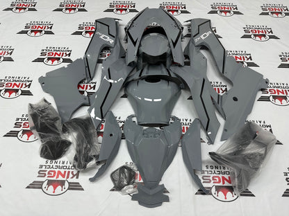 Kawasaki Ninja ZX10R Fairings (2021-2025) Nardo Gray, Black, White from KingsMotorcycleFairings.com