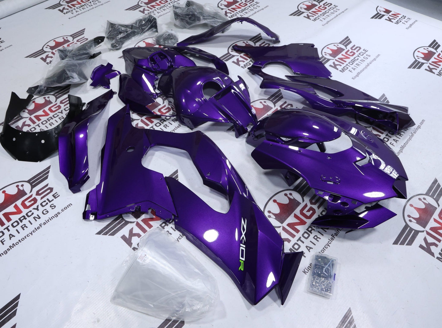 Kawasaki Ninja ZX10R Fairings (2021-2025) Purple Metallic at KingsMotorcycleFairings.com