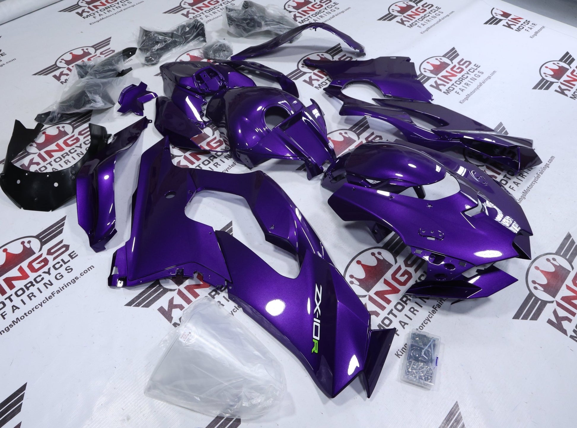 Kawasaki Ninja ZX10R Fairings (2021-2025) Purple Metallic at KingsMotorcycleFairings.com