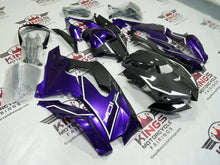 Kawasaki Ninja ZX10R Fairings (2021-2025) Purple, Faux Carbon Fiber, White by KingsMotorcycleFairings.com
