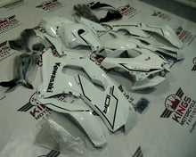 Kawasaki Ninja ZX10R Fairings (2021-2025) White, Black Pinstripes at KingsMotorcycleFairings.com