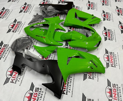 Kawasaki Ninja ZX-10R Fairings (2006-2007) Green, Black at KingsMotorcycleFairings.com