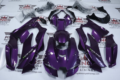 Kawasaki Ninja ZX10RR Fairings (2021-2025) Purple, White, Green at KingsMotorcycleFairings.com