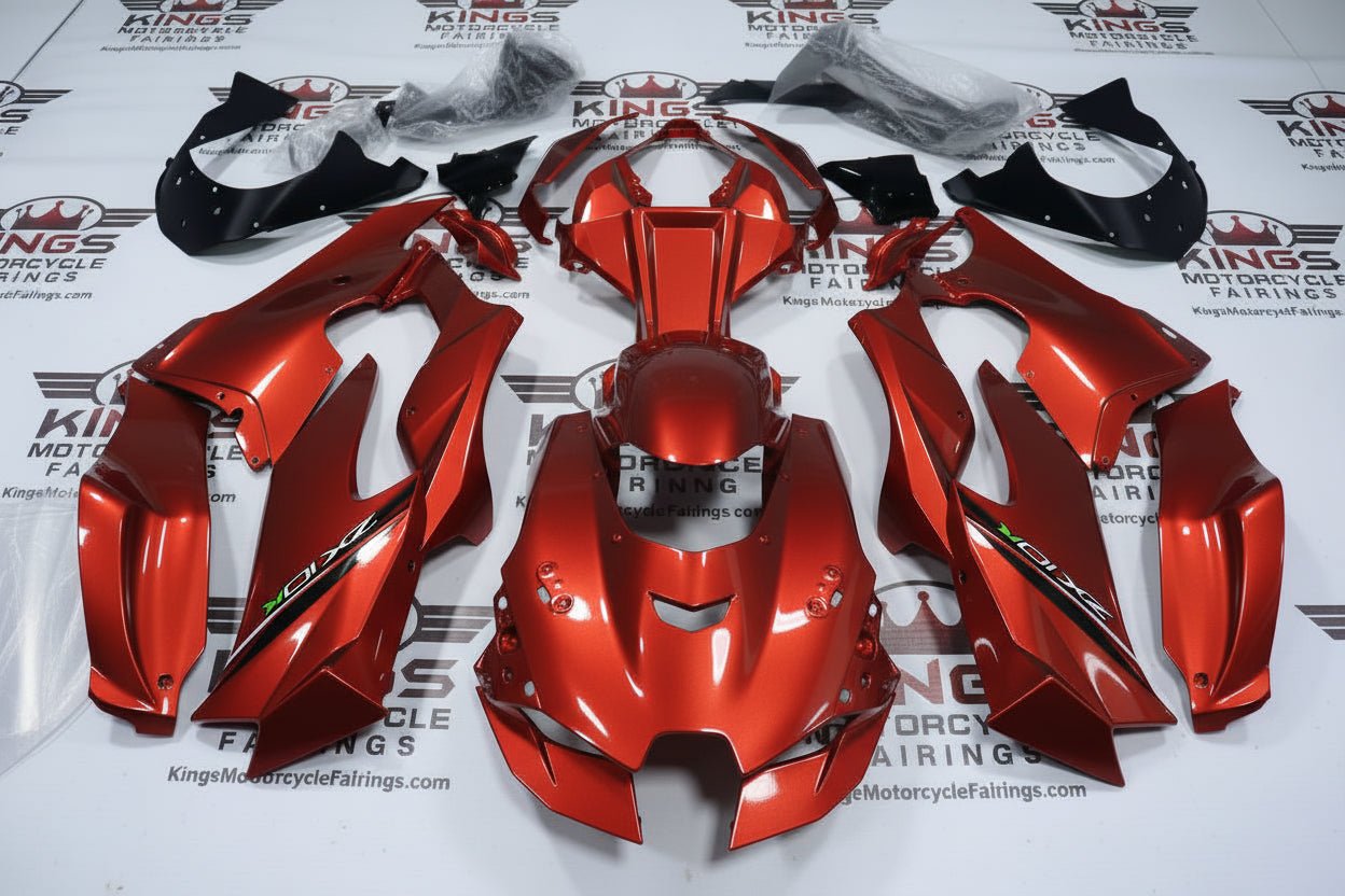 Kawasaki Ninja ZX10RR Fairings (2021-2025) Red, White, Green at KingsMotorcycleFairings.com