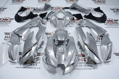 Kawasaki Ninja ZX10RR Fairings (2021-2025) Silver Metallic at KingsMotorcycleFairings.com