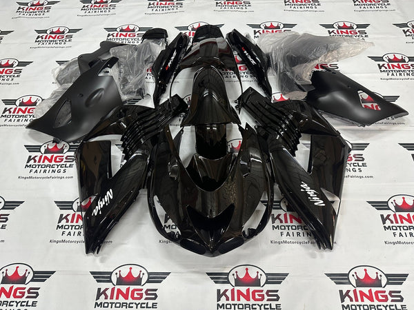 Kawasaki Ninja ZX14R Fairing Kit (2006-2011) Gloss Black, Matte Black at KingsMotorcycleFairings.com