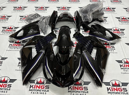 Kawasaki Ninja ZX14R Fairings (2006-2011) Black, Dark Purple, Silver at KingsMotorcycleFairings.com