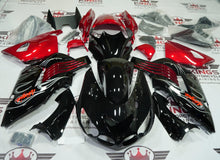Kawasaki Ninja ZX14R Fairings (2006-2011) Black, Silver Flames, Candy Red at KingsMotorcycleFairings.com