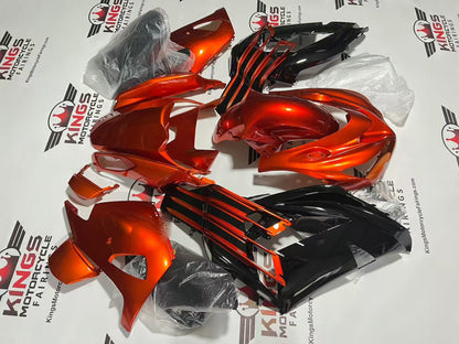 Kawasaki Ninja ZX14R Fairings (2012-2024) Orange Rust, Black from KingsMotorcycleFairings.com