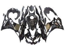 Kawasaki Ninja ZX4R Fairings (2019-2025) Black, White, Gold at KingsMotorcycleFairings.com