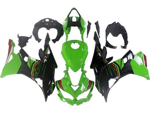 Kawasaki Ninja ZX4R Fairings (2019-2025) Green, Black, Red at KingsMotorcycleFairings.com