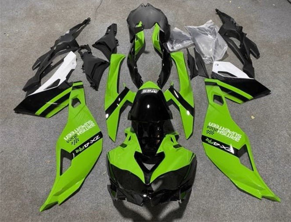Kawasaki Ninja ZX4R Fairings (2019-2025) Green, Black, White at KingsMotorcycleFairings.com