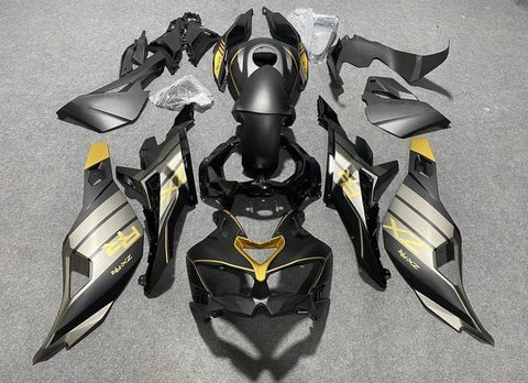 Kawasaki Ninja ZX4R Fairings (2019-2025) Matte Black, Gray, Gold, Gloss Black at KingsMotorcycleFairings.com