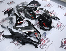 Kawasaki Ninja ZX4RR Fairings (2019-2025) Black, Gray, Red Stripe at KingsMotorcycleFairings.com