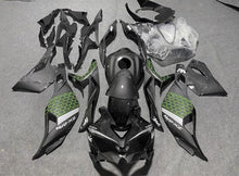 Kawasaki Ninja ZX4RR Fairing kit (2019-2025) Faux Carbon Fiber, Green, Gray at KingsMotorcycleFairings.com