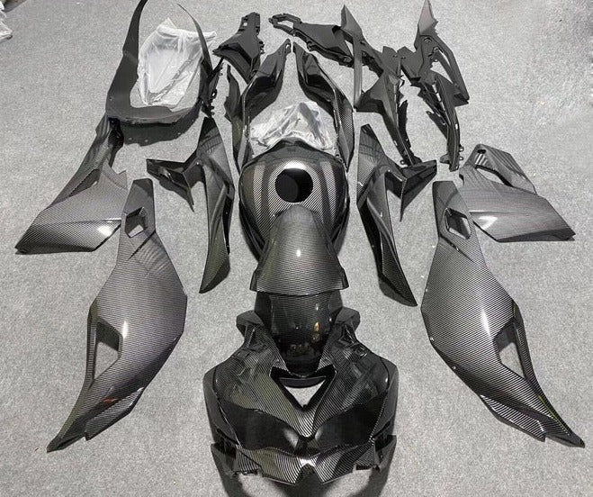 Kawasaki Ninja ZX4RR Fairing kit (2019-2025) Faux Carbon Fiber at KingsMotorcycleFairings.com