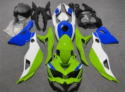 Kawasaki Ninja ZX4RR Fairing set (2019-2025) Green, White, Blue at KingsMotorcycleFairings.com