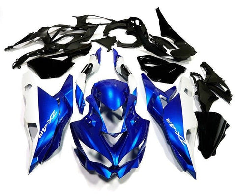 Kawasaki Ninja ZX4RR Fairings (2019-2025) Matte Blue, Matte White at KingsMotorcycleFairings.com