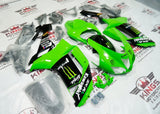 Kawasaki Ninja ZX6R 636 Fairing Kit (2007-2008) Green, Black, White Energy at KingsMotorcycleFairings.com