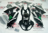 Kawasaki Ninja ZX6R 636 Fairings (2009-2012) Black, White, Green Monster at KingsMotorcycleFairings.com
