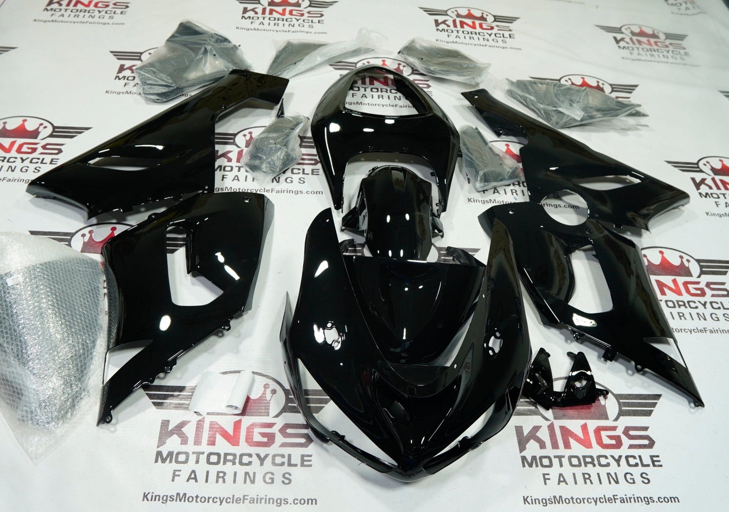 Shop All Gloss Black Kawasaki Ninja ZX6R 636 Fairings (2005-2006) at KingsMotorcycleFairings.com