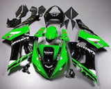 Kawasaki Ninja ZX6R 636 Fairings (2005-2006) Black, Green, White, Elf at KingsMotorcycleFairings.com