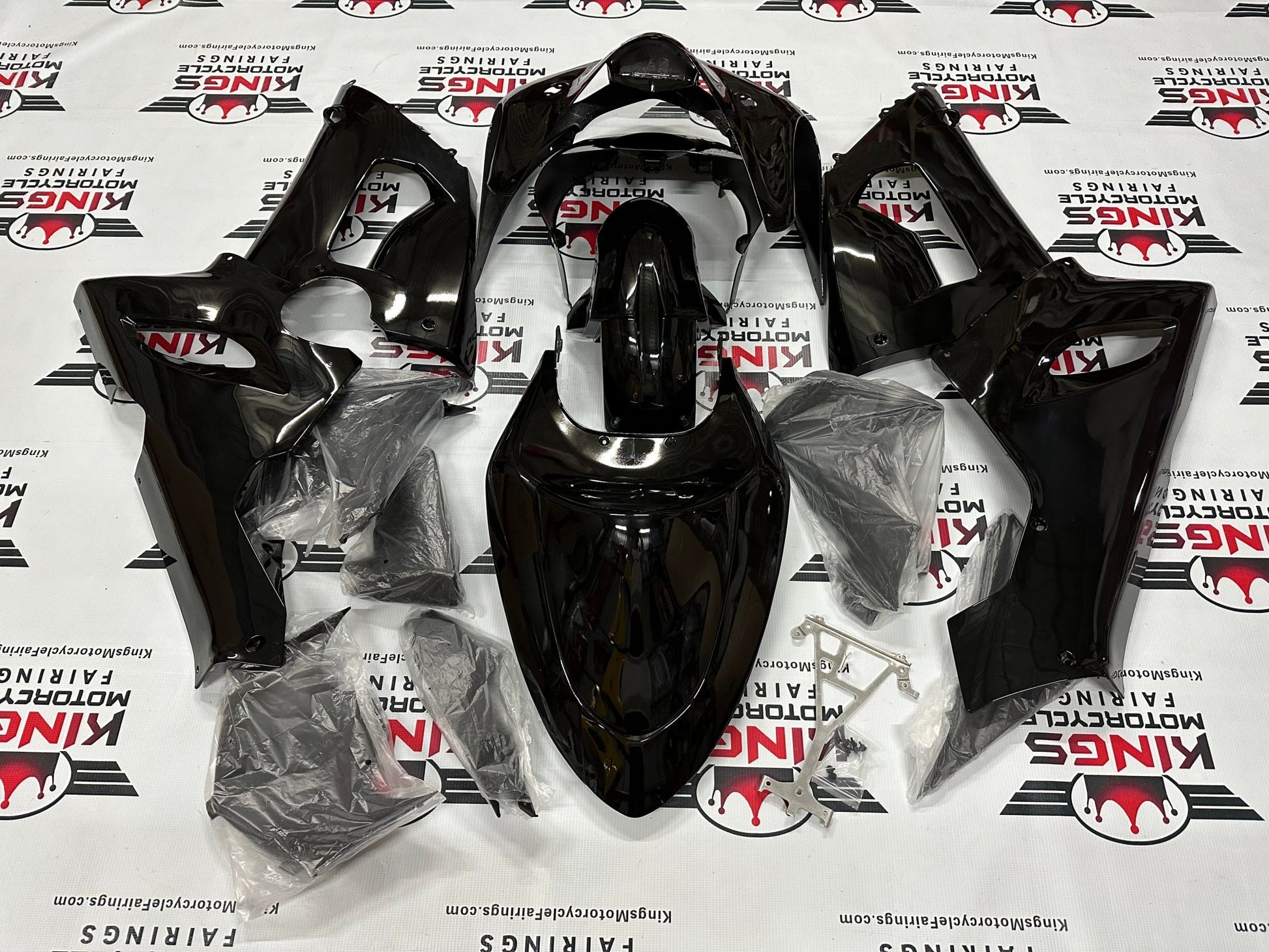 Kawasaki Ninja ZX6R 636 Fairings (2005-2006) Gloss Black at KingsMotorcycleFairings.com
