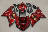 Kawasaki Ninja ZX6R 636 Fairings (2005-2006) Candy Red, Gold at KingsMotorcycleFairings.com