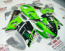 Kawasaki Ninja ZX6R 636 Fairings (2005-2006) Green, Black, White elf at KingsMotorcycleFairings.com