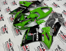 Kawasaki Ninja ZX6R 636 Fairings (2005-2006) Monster Green, Black at KingsMotorcycleFairings.com