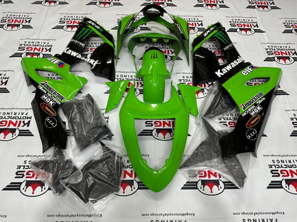 Kawasaki Ninja ZX6R 636 Fairings (2005-2006) Monster Green, Black from KingsMotorcycleFairings.com