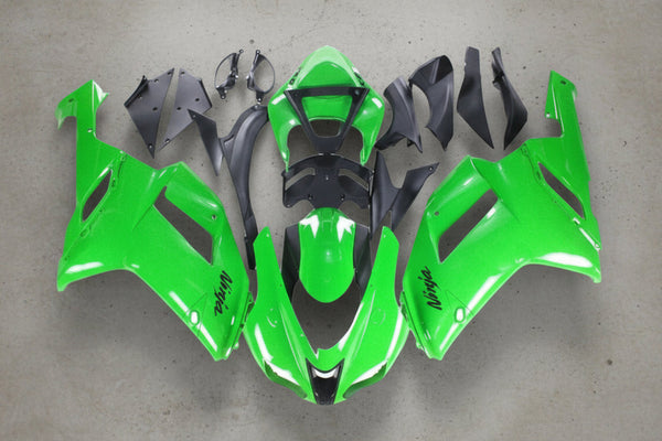 Kawasaki Ninja ZX6R 636 Fairings (2007-2008) All Green at KingsMotorcycleFairings.com