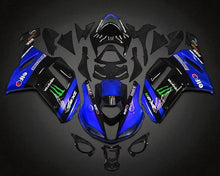 Kawasaki Ninja ZX6R 636 Fairings (2007-2008) Blue, Black, Green Monster at KingsMotorcycleFairings.com