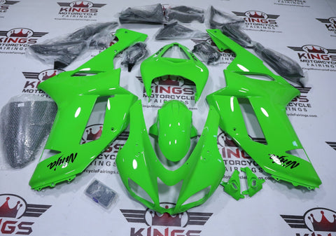 Fairings for Kawasaki Ninja ZX6R 636 (2007-2008) Lime Green