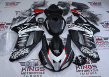 Kawasaki Ninja ZX6R 636 Fairings (2007-2008) Matte Black, White, Red Beacon at KingsMotorcycleFairings.com