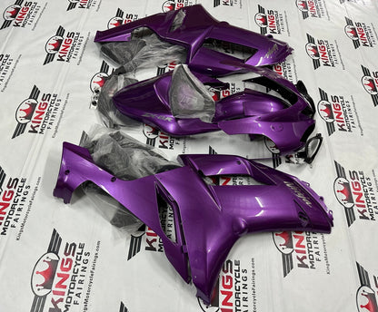 Kawasaki Ninja ZX6R 636 Fairings (2007-2008) Purple, Chrome from KingsMotorcycleFairings.com