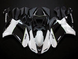 Kawasaki Ninja ZX6R 636 Fairings (2007-2008) White, Black, Green Stripe at KingsMotorcycleFairings.com