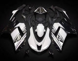 Kawasaki Ninja ZX6R 636 Fairings (2007-2008) White, Black, Silver Stripe at KingsMotorcycleFairings.com