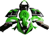 Kawasaki Ninja ZX6R 636 Fairings (2009-2012) Green, Black Elf at KingsMotorcycleFairings.com
