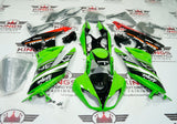 Kawasaki Ninja ZX6R 636 Fairings (2009-2012) Green, Black, Pirelli at KingsMotorcycleFairings.com