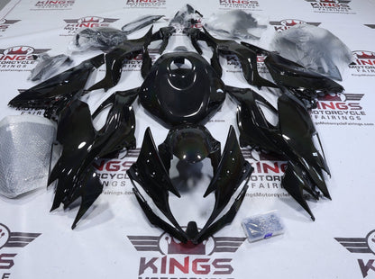 Kawasaki Ninja ZX6R 636 Fairings (2019-2023) Black Metallic Rainbow Glitter from KingsMotorcycleFairings.com