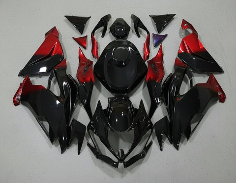 Kawasaki Ninja ZX6R 636 Fairings (2019-2023) Black, Red Gradient at KingsMotorcycleFairings.com