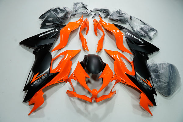 Kawasaki Ninja ZX6R 636 Fairings (2019-2023) Orange, Matte Black, White at KingsMotorcycleFairings.com