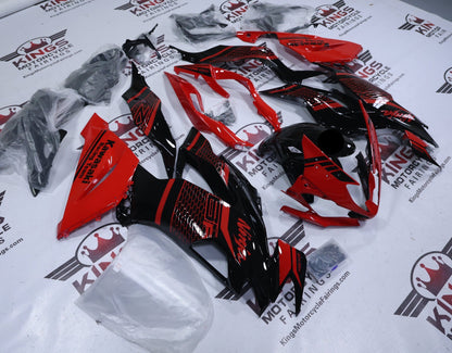Kawasaki Ninja ZX6R 636 Fairings (2019-2023) Red, Black Honeycomb at KingsMotorcycleFairings.com