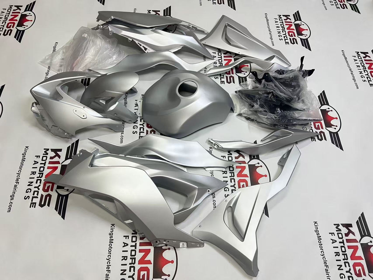 Kawasaki Ninja ZX6R 636 Fairings (2024-2025) All Satin Silver at KingsMotorcycleFairings.com