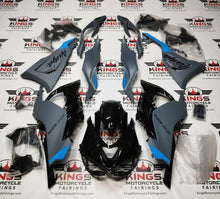 Kawasaki Ninja ZX6R 636 Fairings (2024-2025) Matte Gray, Gloss Black, Blue from KingsMotorcycleFairings.com