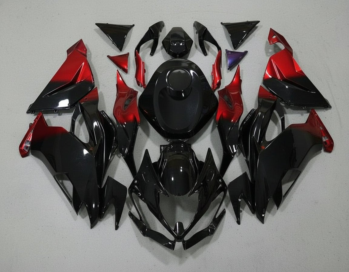 Kawasaki Ninja ZX6R Fairings (2019-2023) Black, Red Gradient at KingsMotorcycleFairings.com