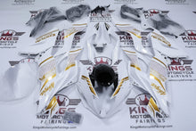 Kawasaki Ninja ZX6R Fairings (2019-2023) White, Gold, Black, Honeycomb at KingsMotorcycleFairings.com