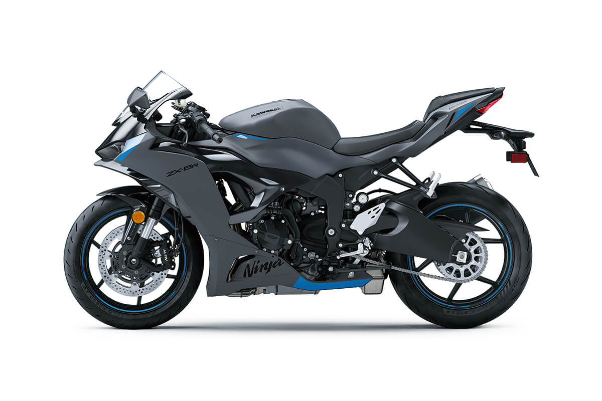 Kawasaki Ninja ZX6R Fairings (2024-2025) Matte Gray, Gloss Black, Blue from KingsMotorcycleFairings.com