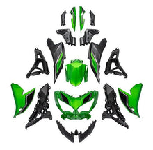 Kawasaki Versys 650 Fairings (2022-2025) Green, Black at KingsMotorcycleFairings.com